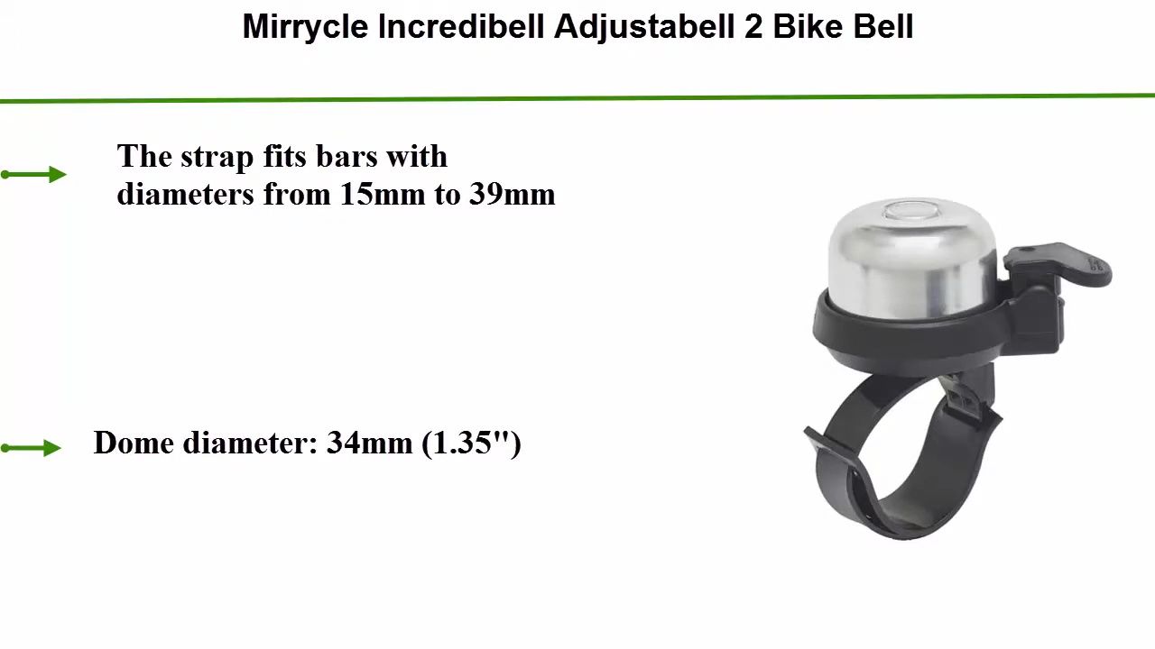 Showcase of the bell's adjustable mounting strap.