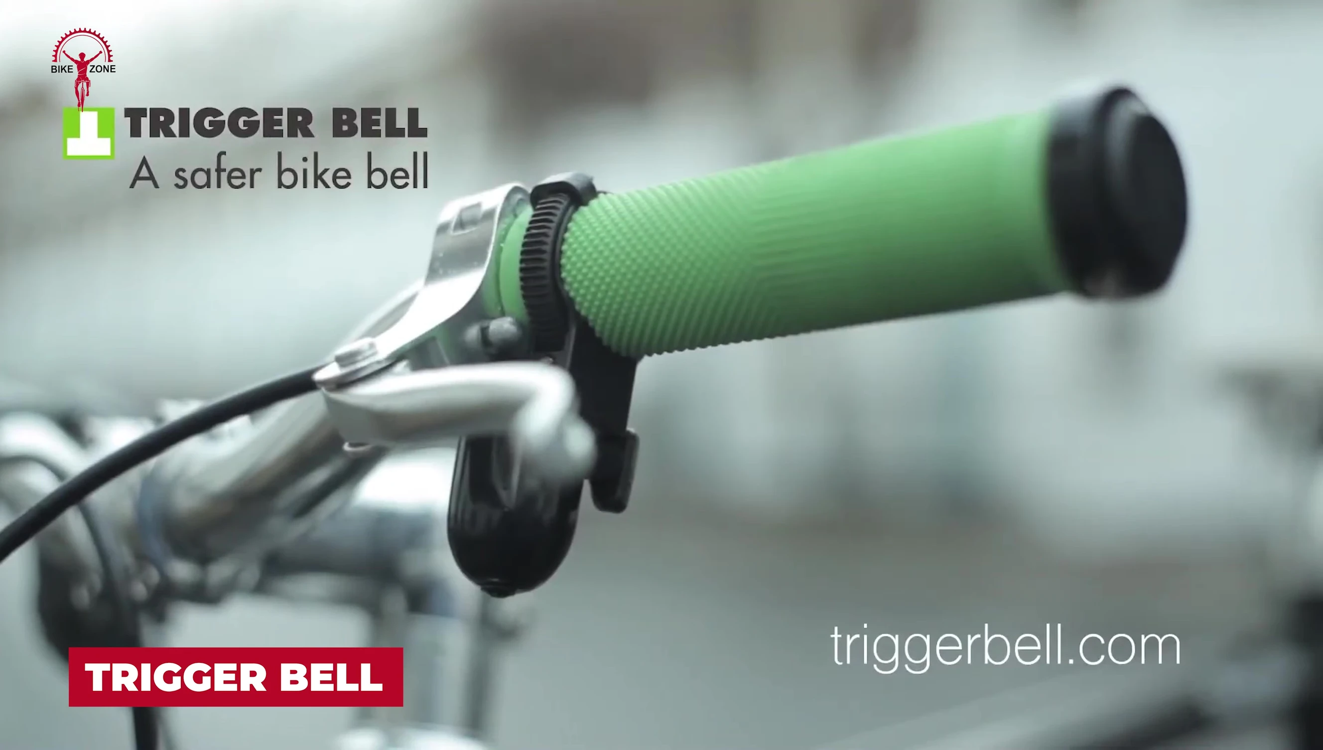 Someone using the Trigger Bell while riding a bike.
