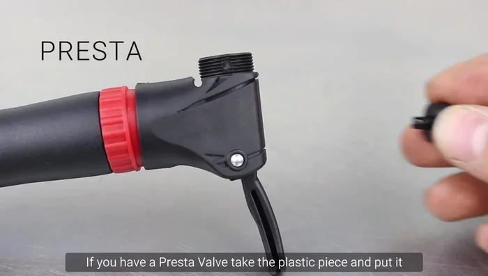 Close the lever and push the rubber seal down.