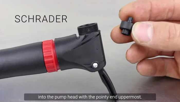 Close the lever and push the rubber seal down.