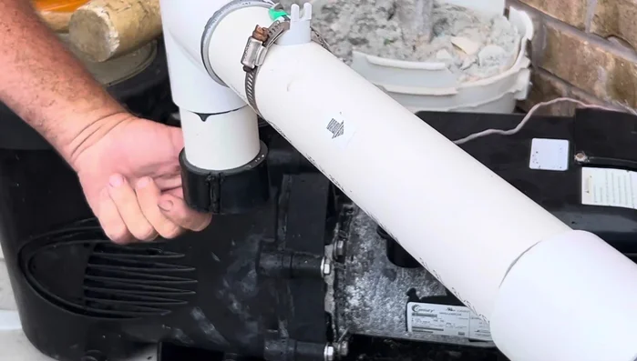 Repeat steps 1-3 for the back fitting, which may require more effort due to its loose position.