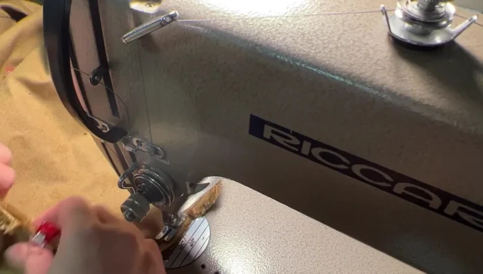 Trim excess threads.