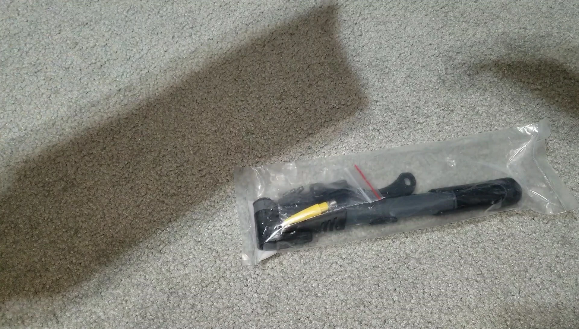 The unboxing of the BV pump, showing the initial view of the packaging.
