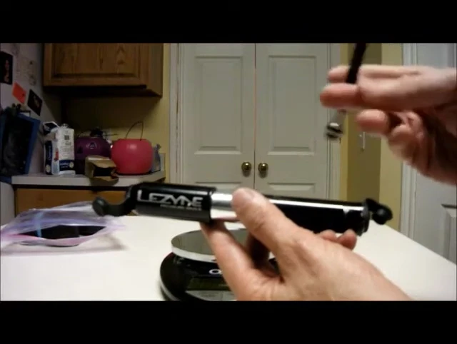 The speaker displaying the pressure gauge reading