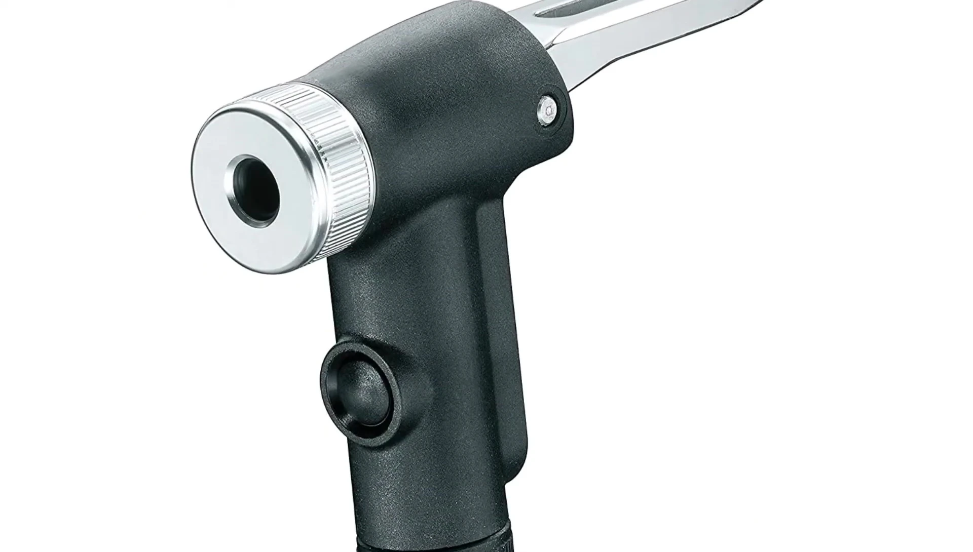 Close-up of the Topeak Joe Blow Booster's gauge and controls