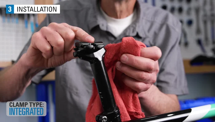 Clean all components and apply grease to bolts and the clamp head (consult manufacturer's suggestions).