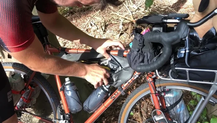 Organize your tools, pump, and other necessities within the frame bag.