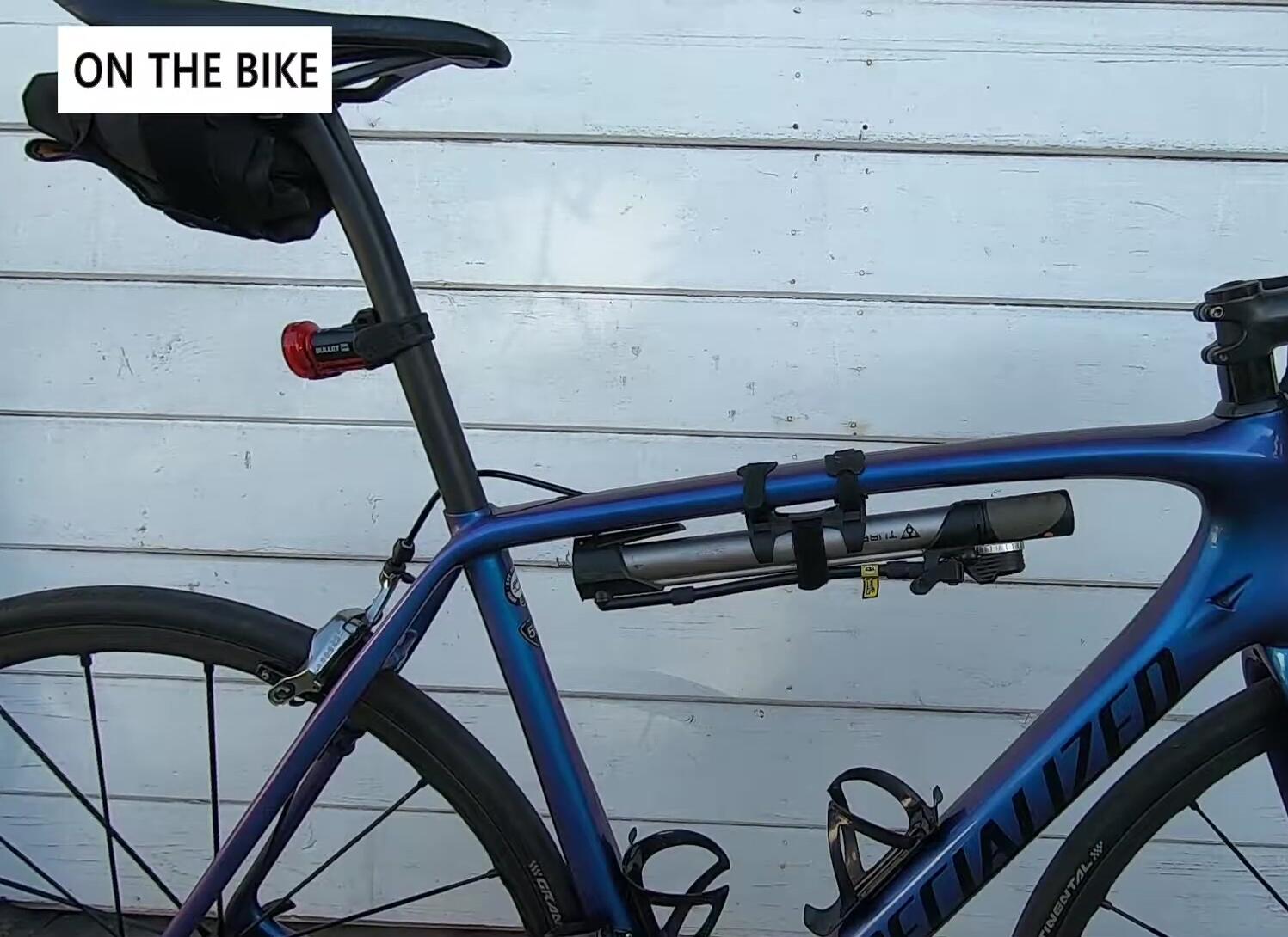 The Silca pump next to a Topeak pump
