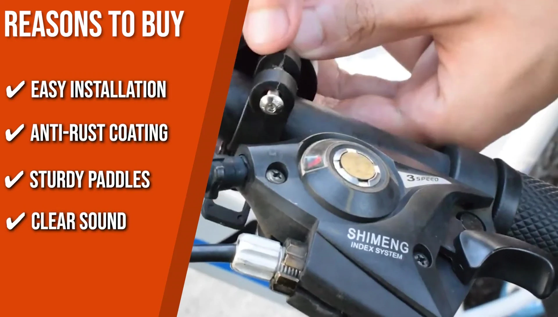 Image highlighting the Sportout bike bell's clear sound output.