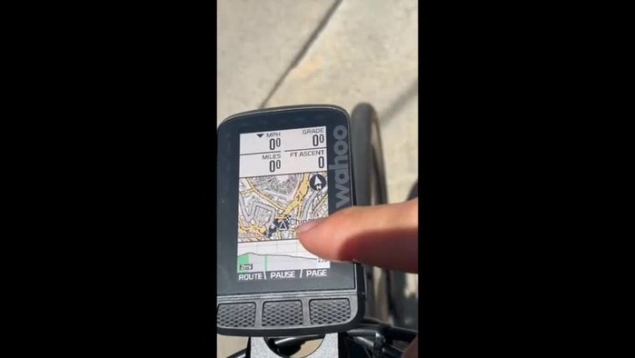 Initial route setup and map overview. Note the initial confusion regarding the map's display and route ambiguity.