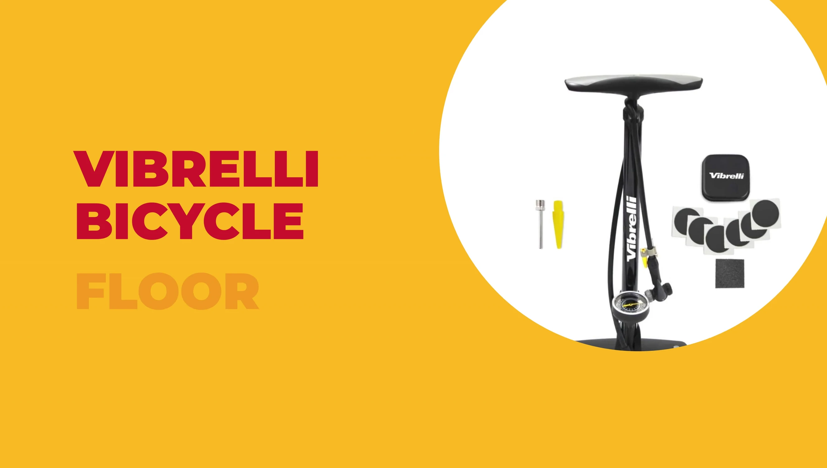 Vibrelli bicycle floor pump