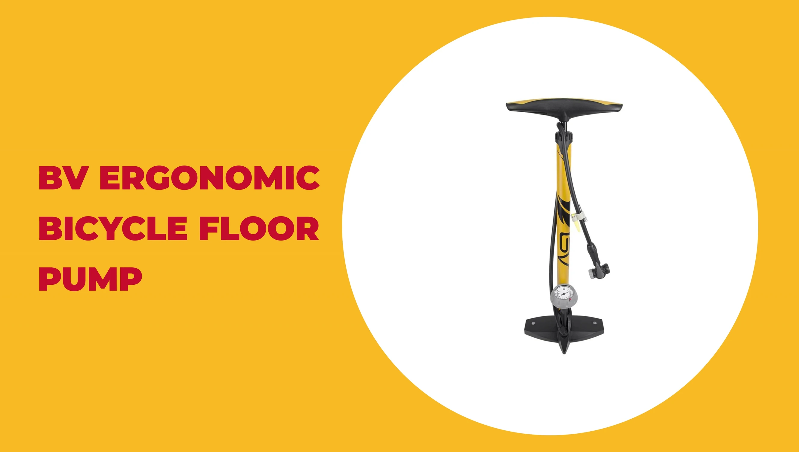 BV Ergonomic bicycle floor pump