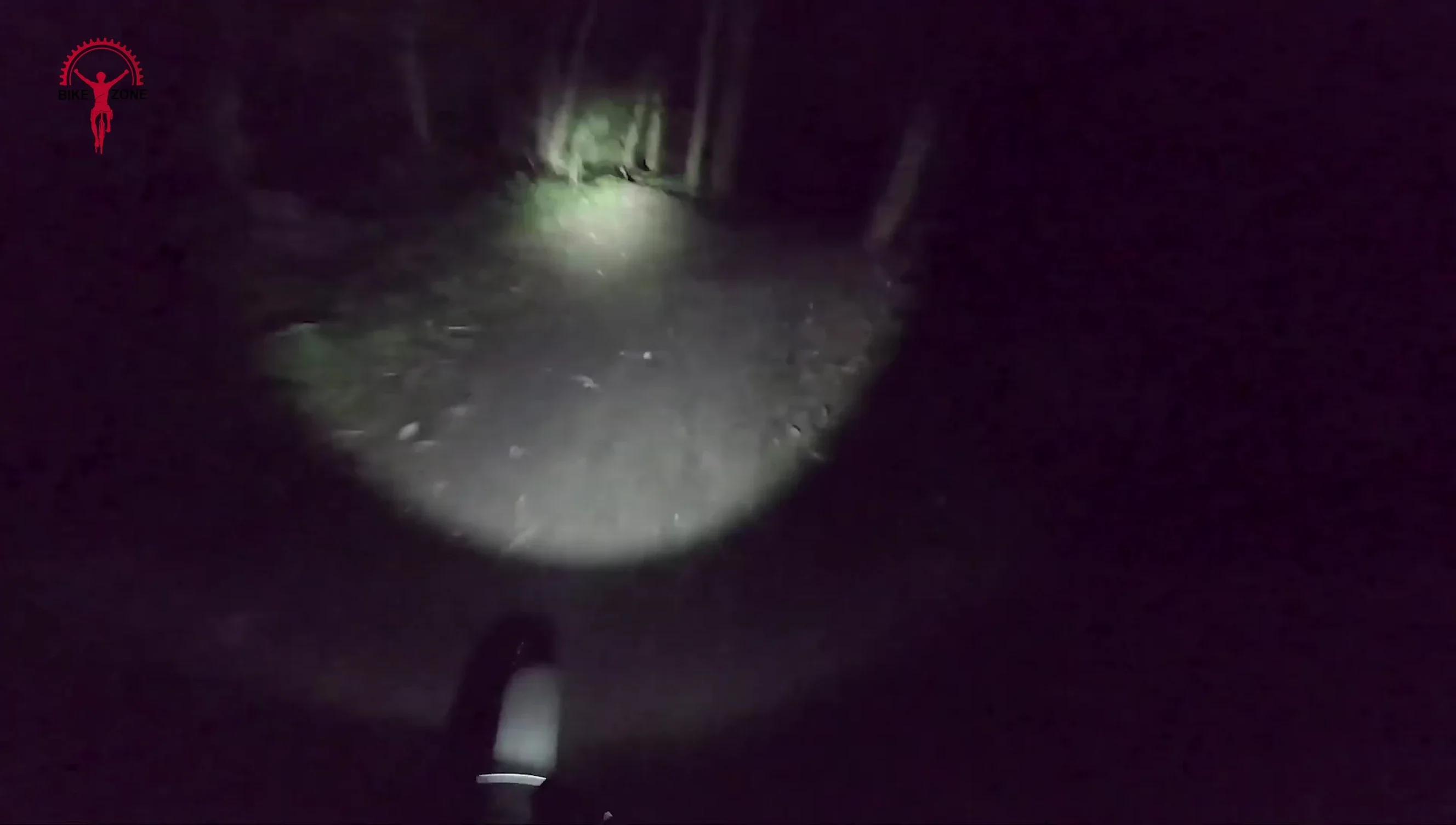 Outbound Trail Edition light demonstrating its brightness and beam pattern