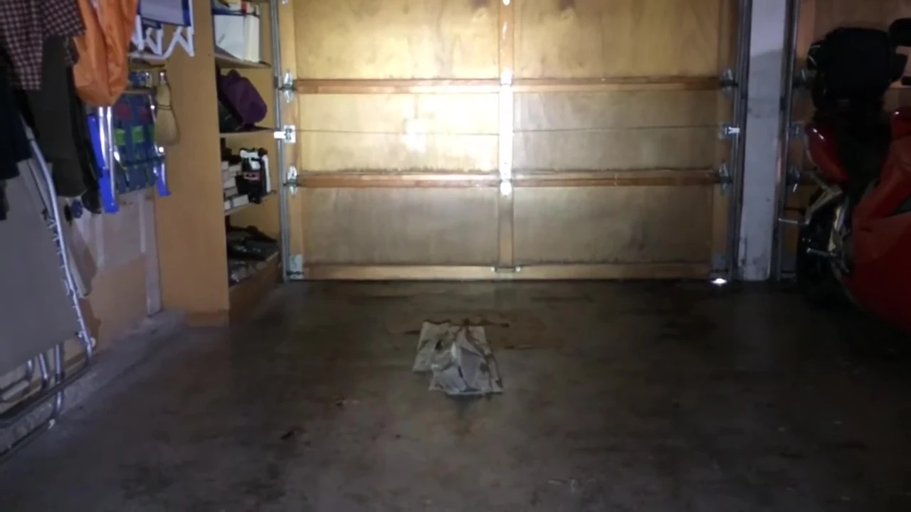 Planet Bike 650 XLR turned on in dark garage