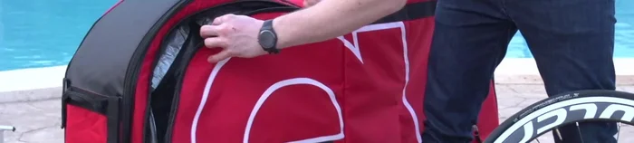 Secure the bike with straps provided.