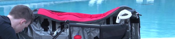 Secure the bike with straps provided.