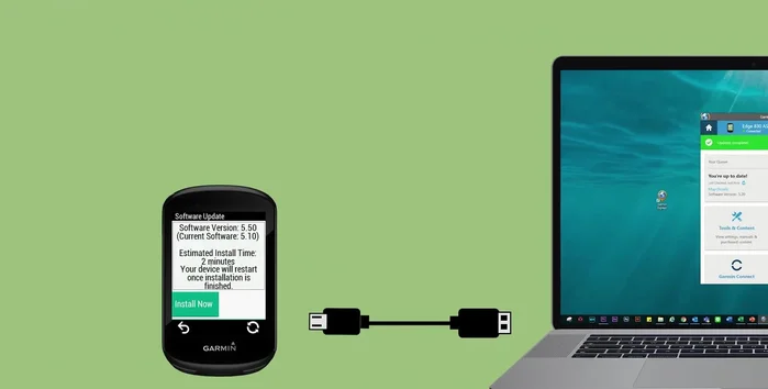 Once the update is complete, disconnect your Garmin Edge device from the computer.