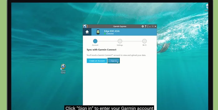 Sign in to your Garmin account using your email address and password.