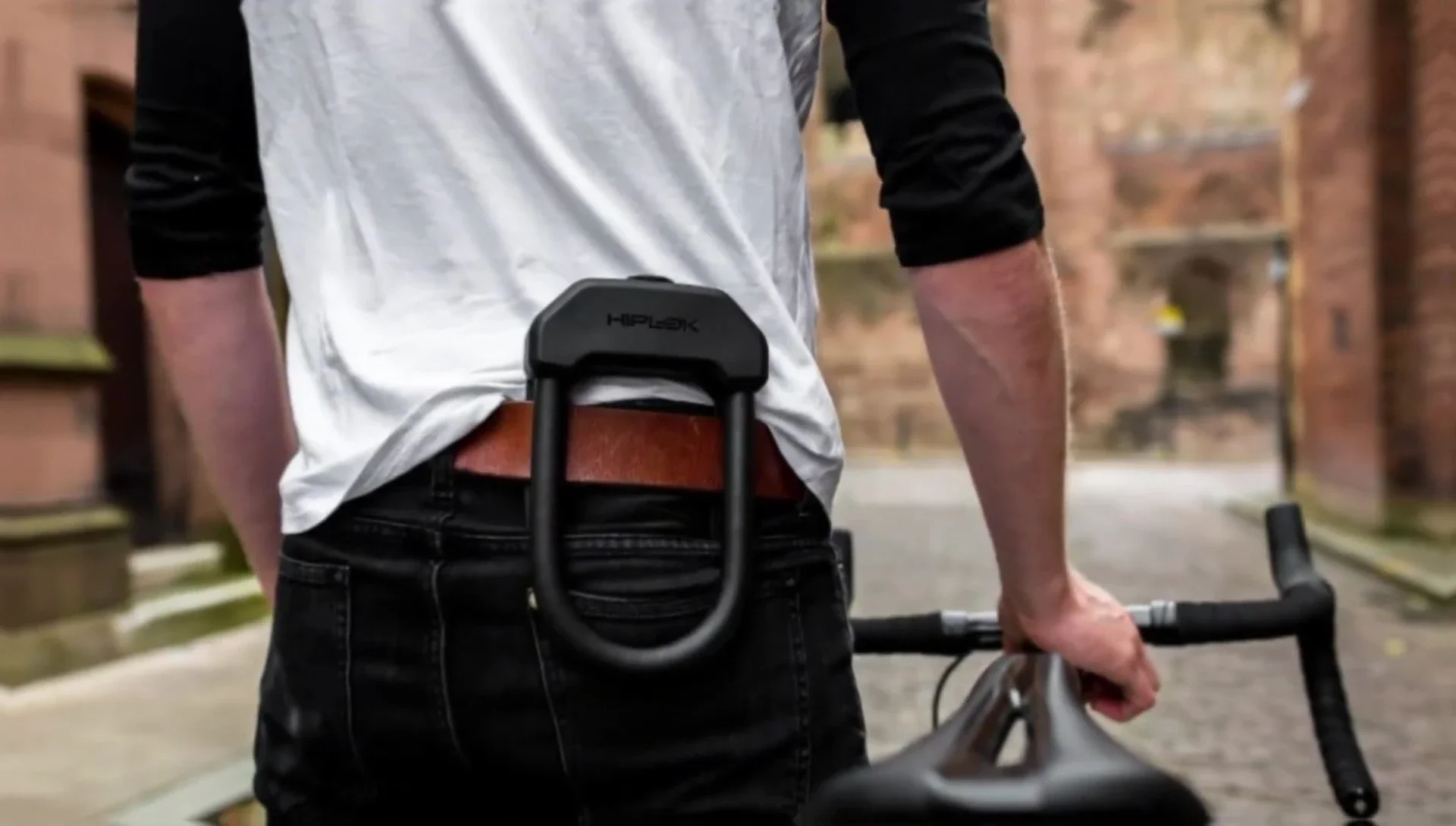 Hiplok H Lock carry system shown