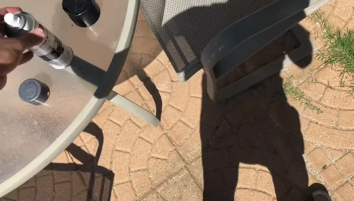 Apply Krylon Glitter Blast for a sparkly finish. One coat is sufficient for good coverage.