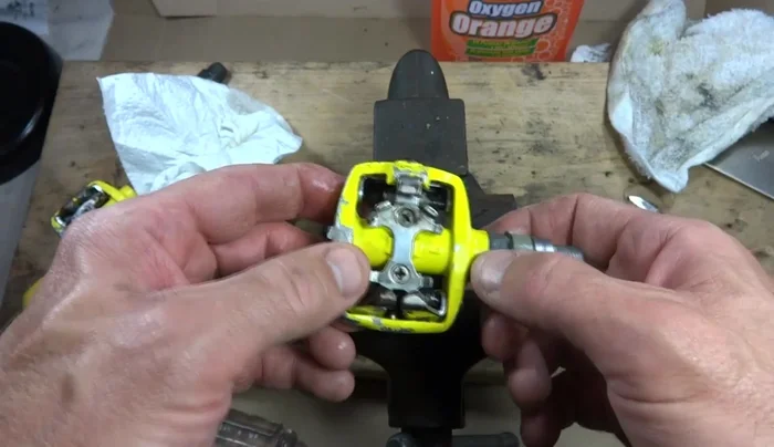 Reinstall pedals onto bike (463.34s)