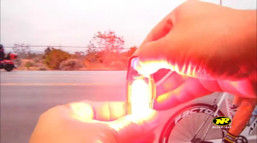 Showing the side amber lights of the Sabre35.