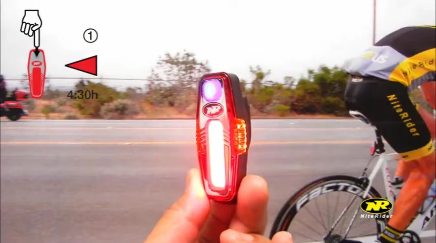 The Sabre35 in use, displaying its light output.