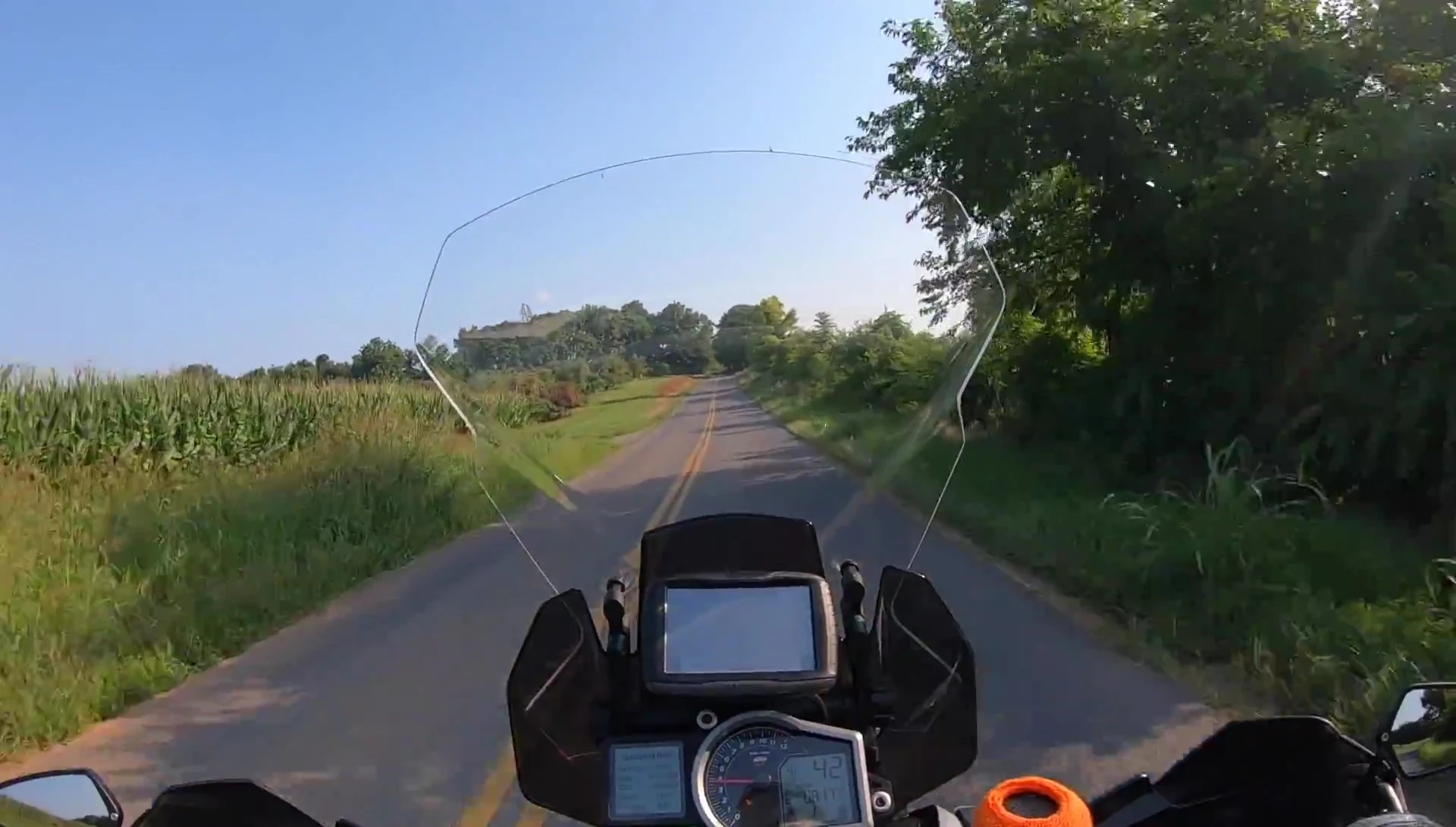 Close-up shot of the mirrors in relation to the windshield