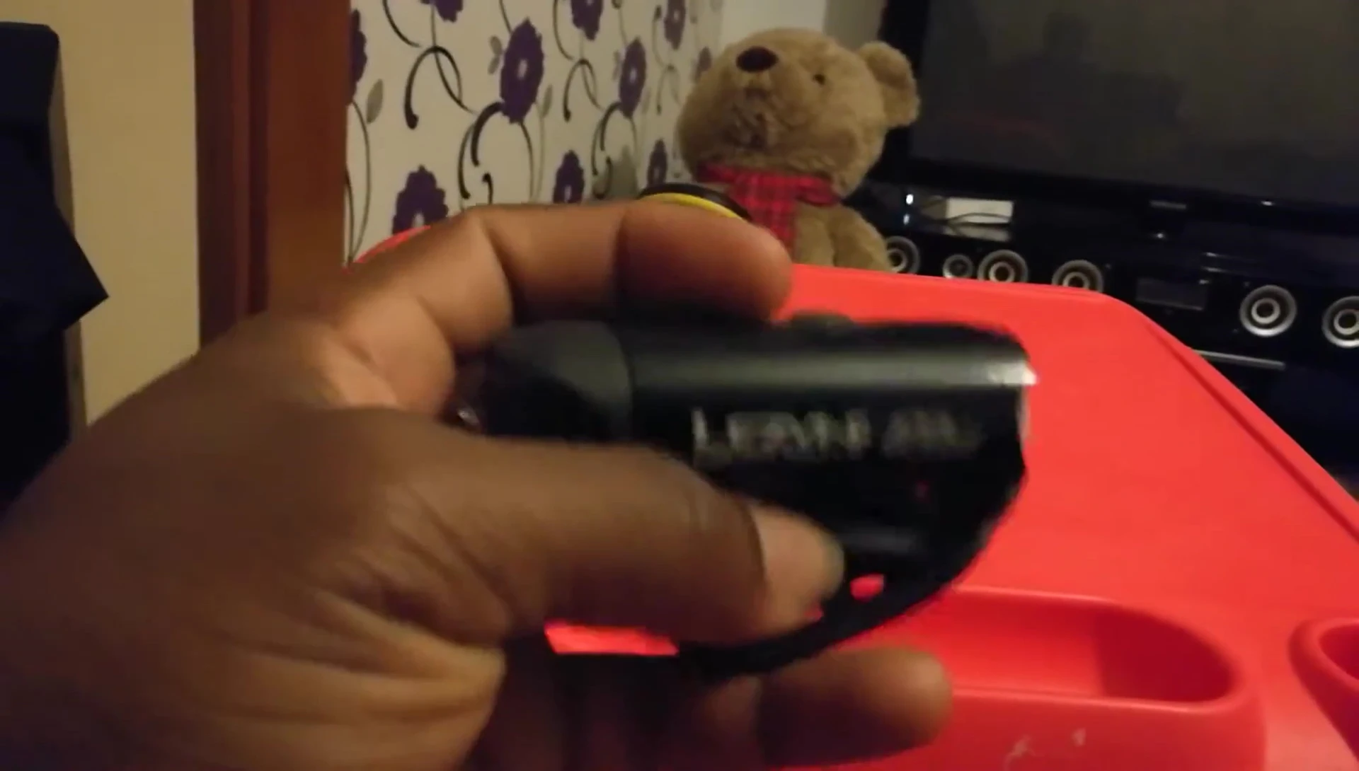 Charging indicator light.