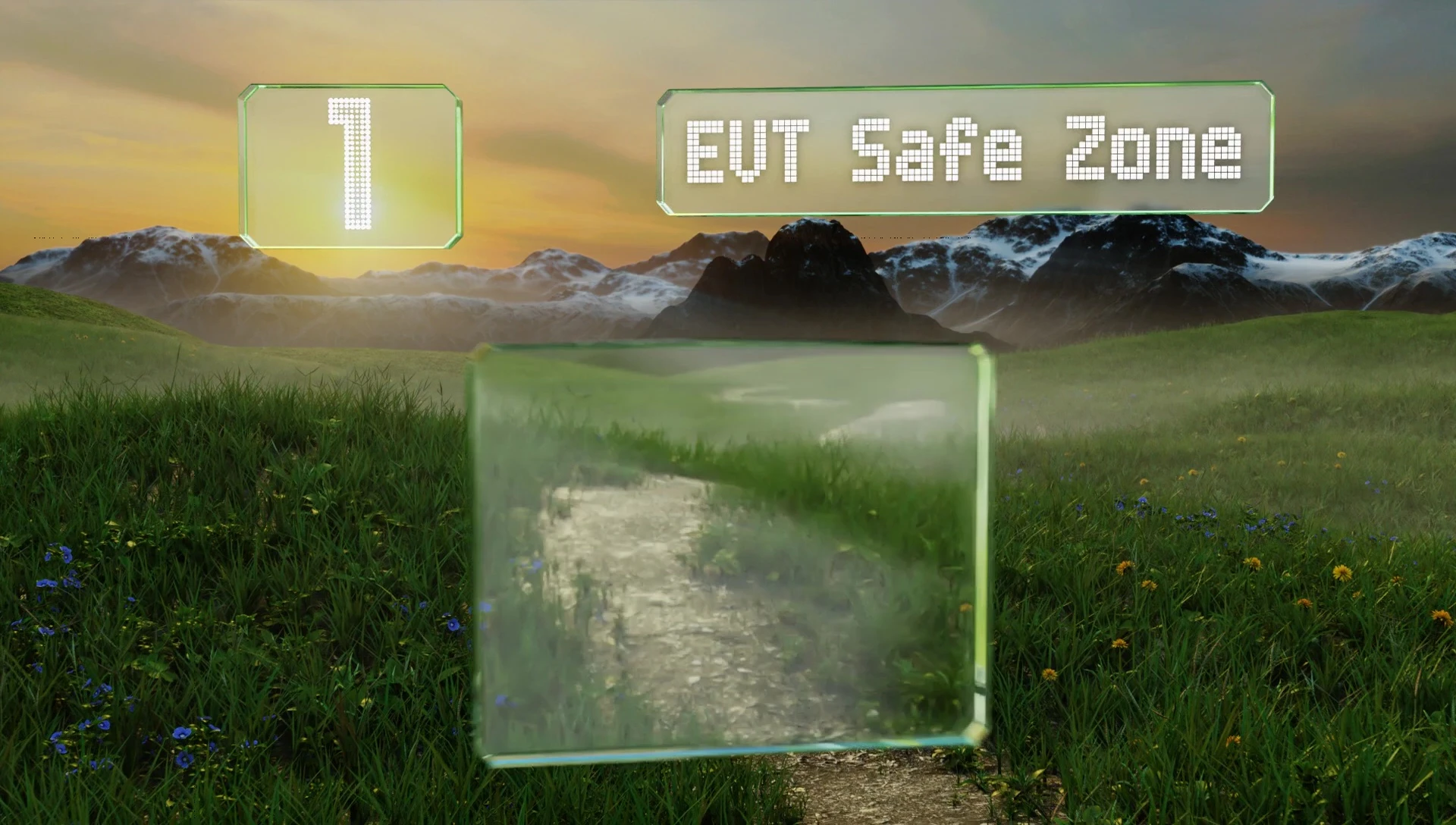The EVT Safe Zone mirror shown in detail.