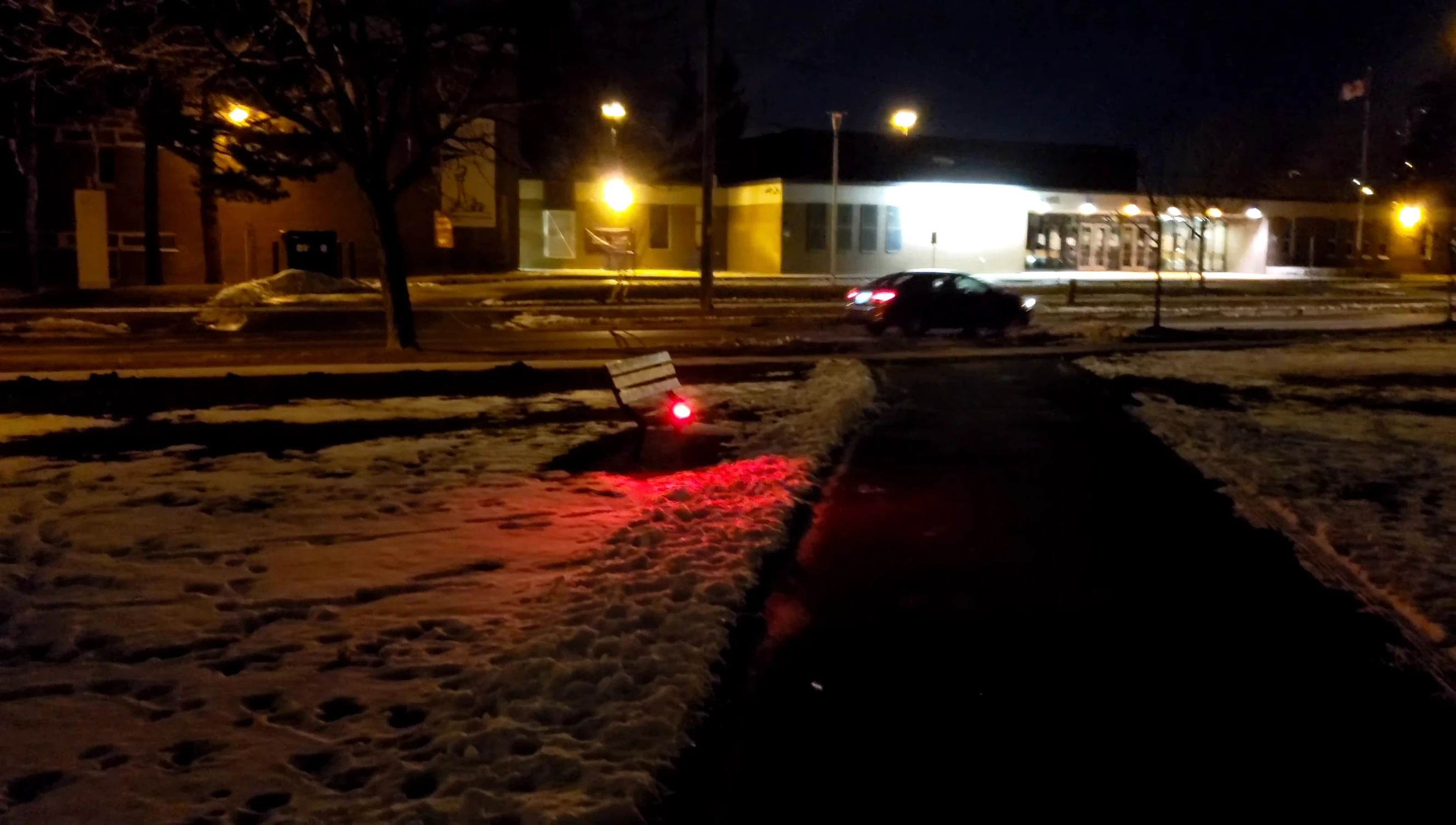 The bike light's visibility from five car lengths.