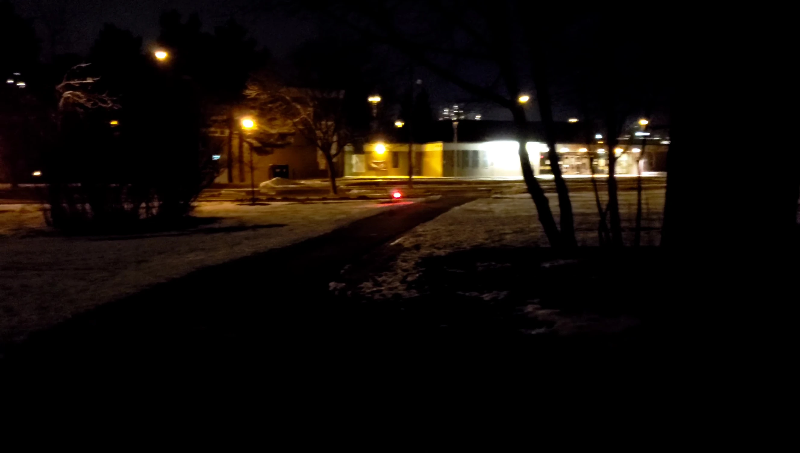 The bike light's visibility from ten car lengths.