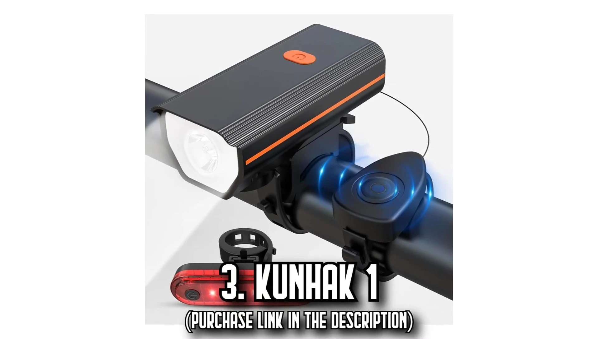 K-huk One bike light set with integrated bell