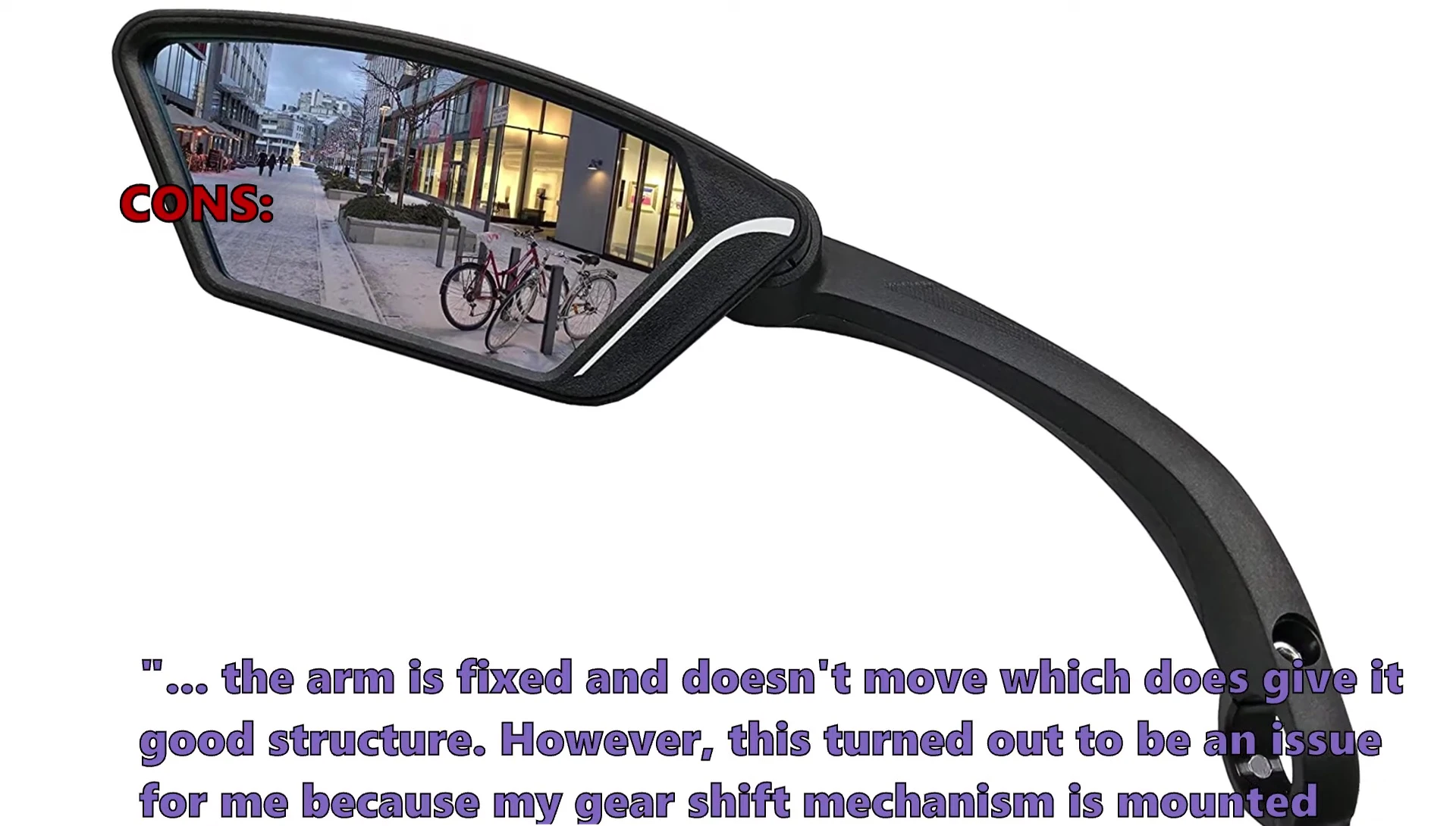 Image of the Physique handlebar mirror with camera.