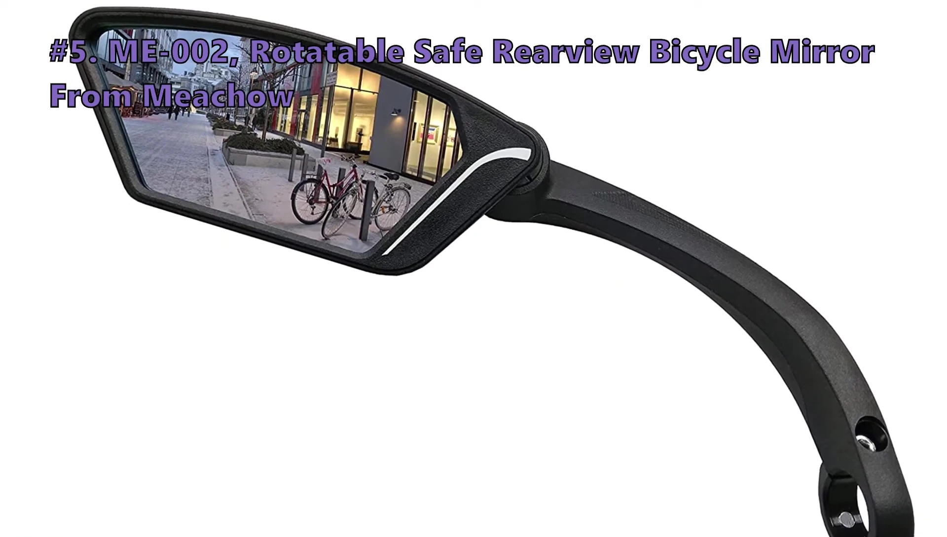 Close-up showcasing the mirror's features, lens, and adjustment mechanism.