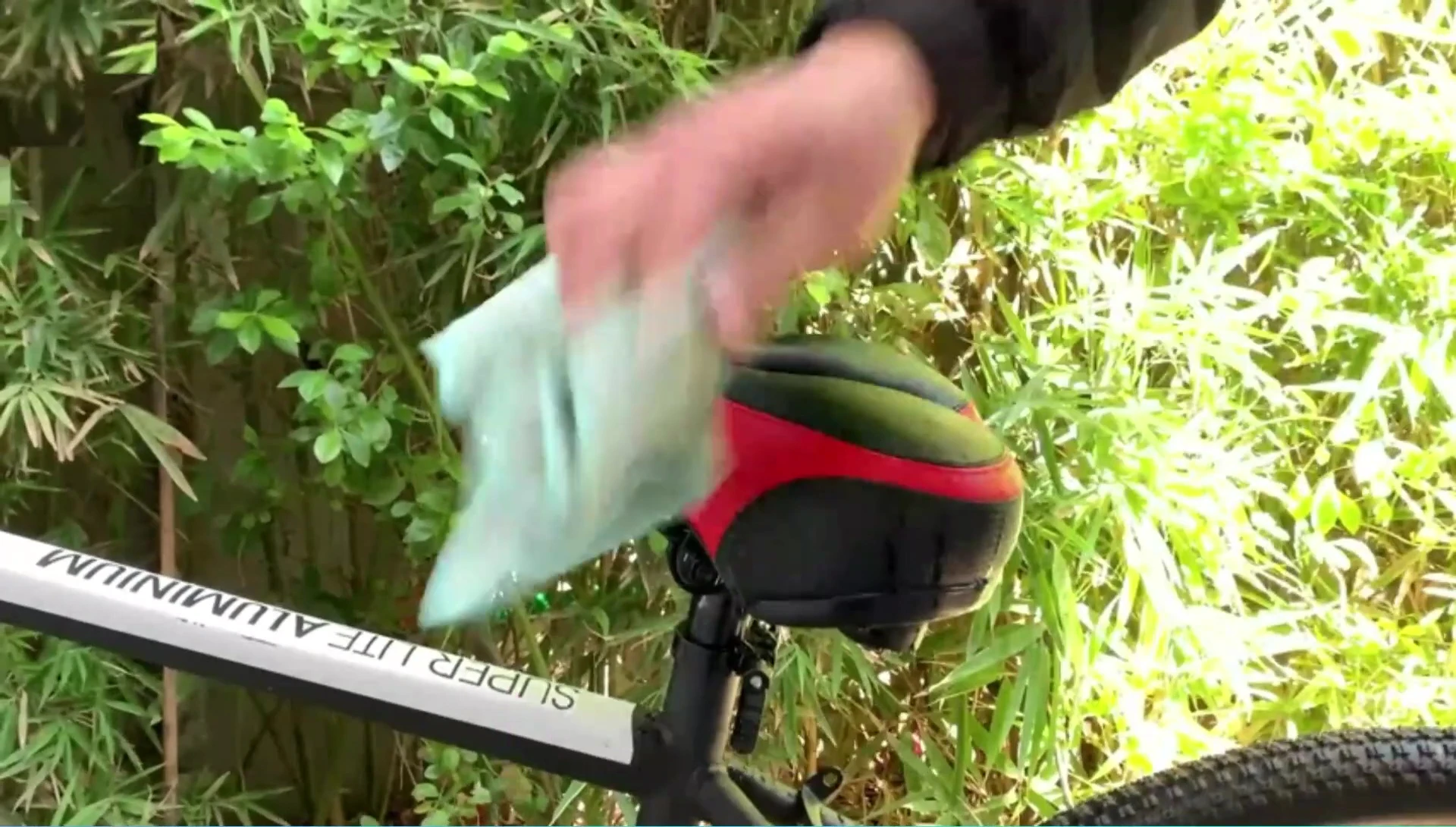 Close-up view of the Time Bucks seat's rear padding and shock-absorbing balls.