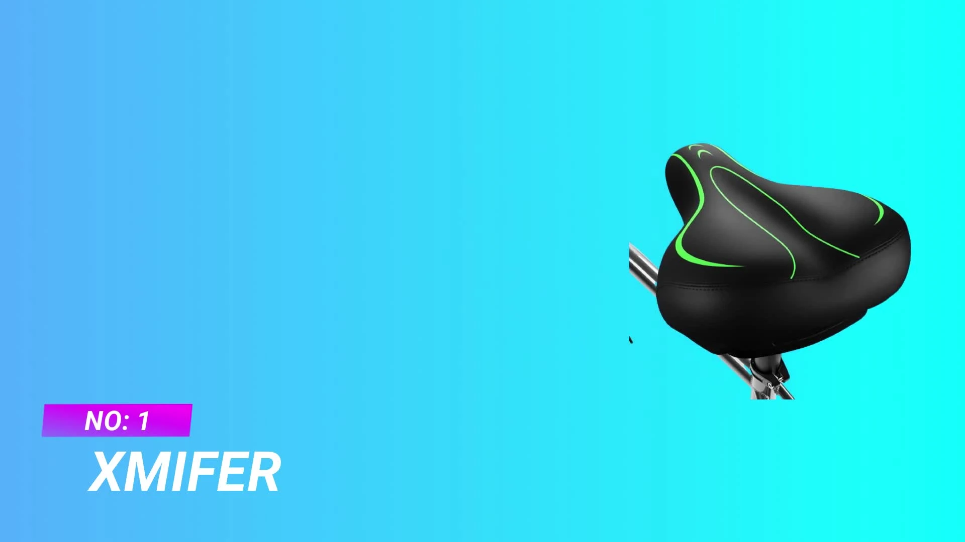 XMiffer oversized bike seat showcasing its size and features.