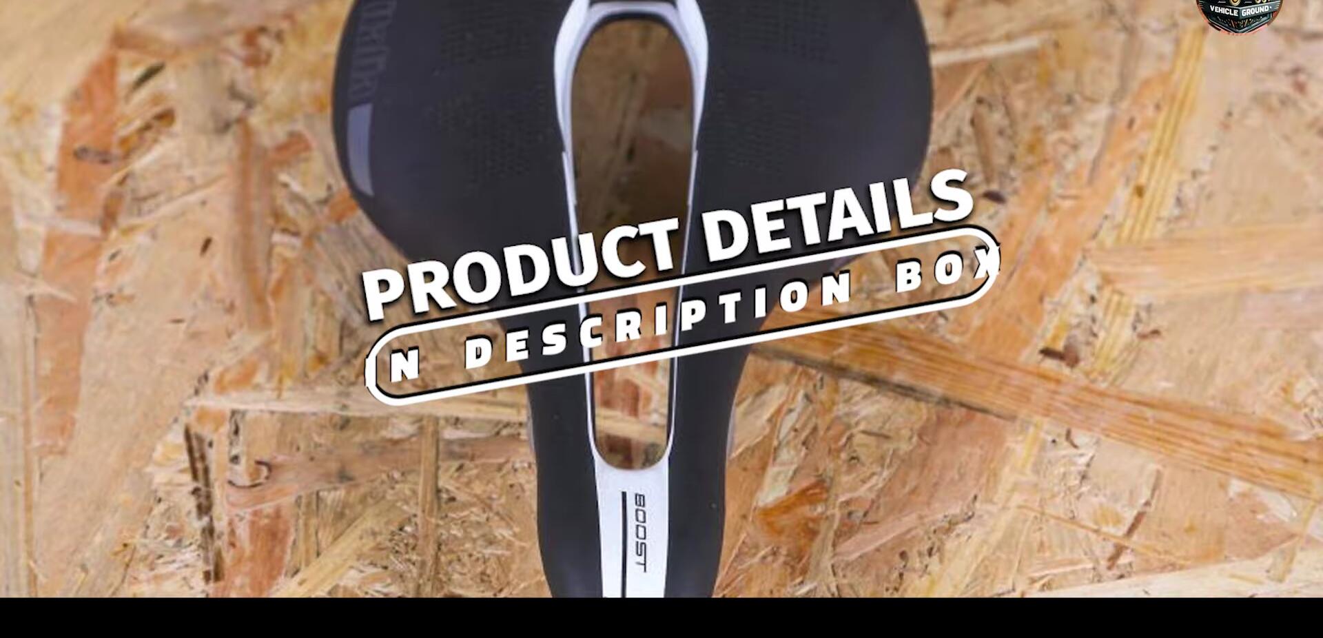 Image highlighting the saddle's lightweight construction and central cutout.