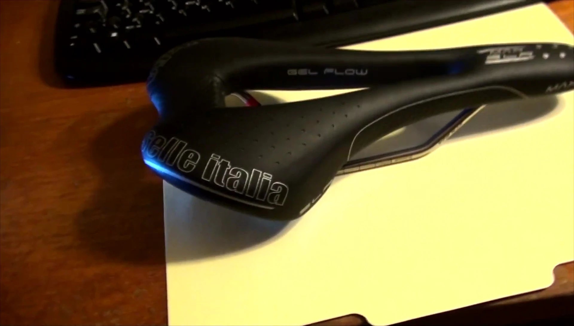 Overall shot of the saddle highlighting its construction and condition.