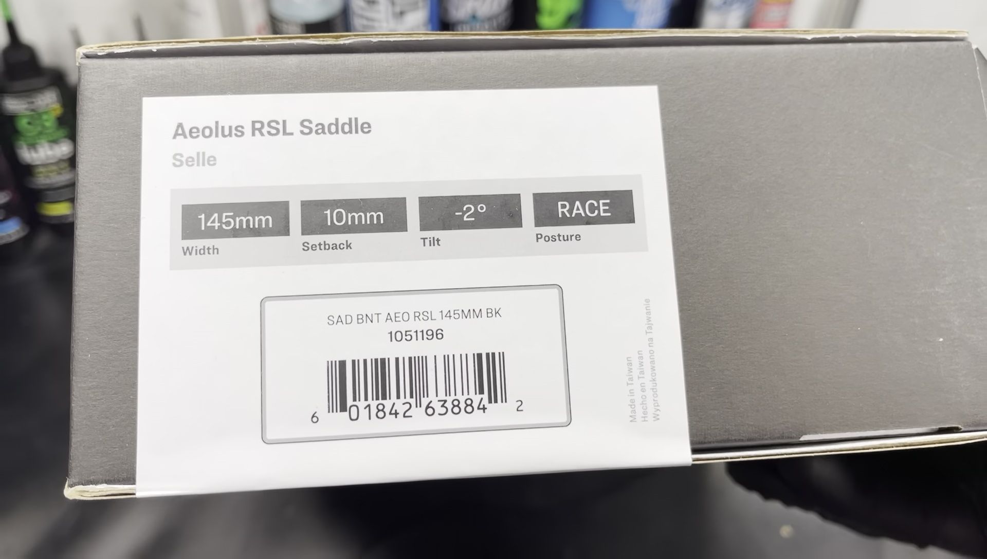 Detailed view of the Bontrager Aeolus RSL dimensions and tilt.