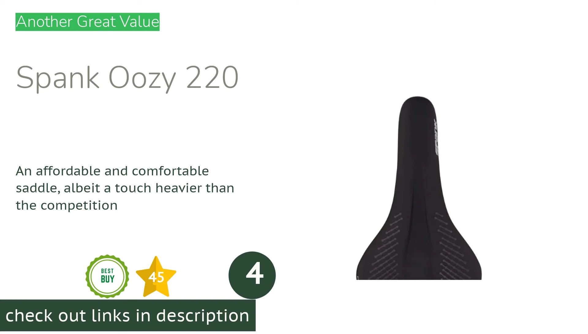 Details highlighting the saddle's shape and features