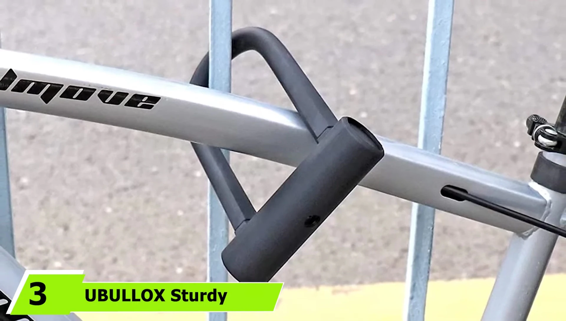 The U-Block Sturdy U-lock shown.