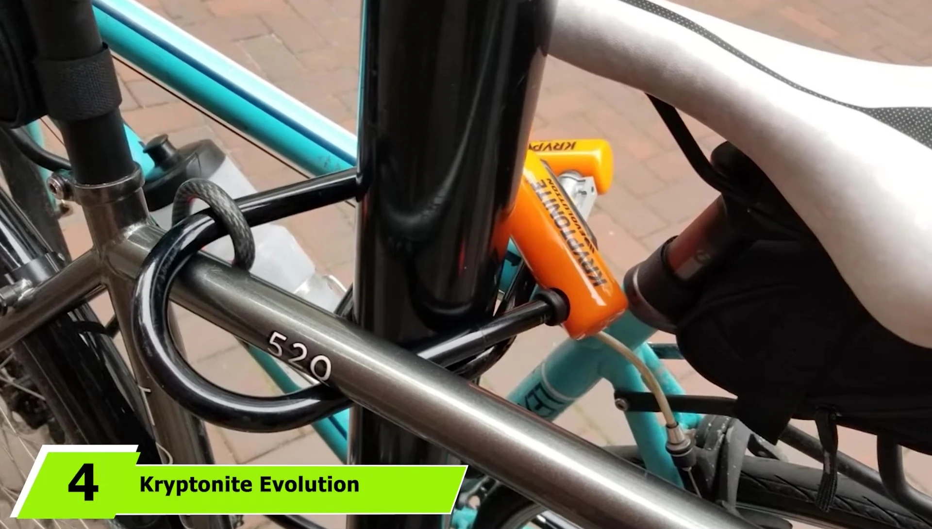 Kryptonite Evolution U-lock displayed.