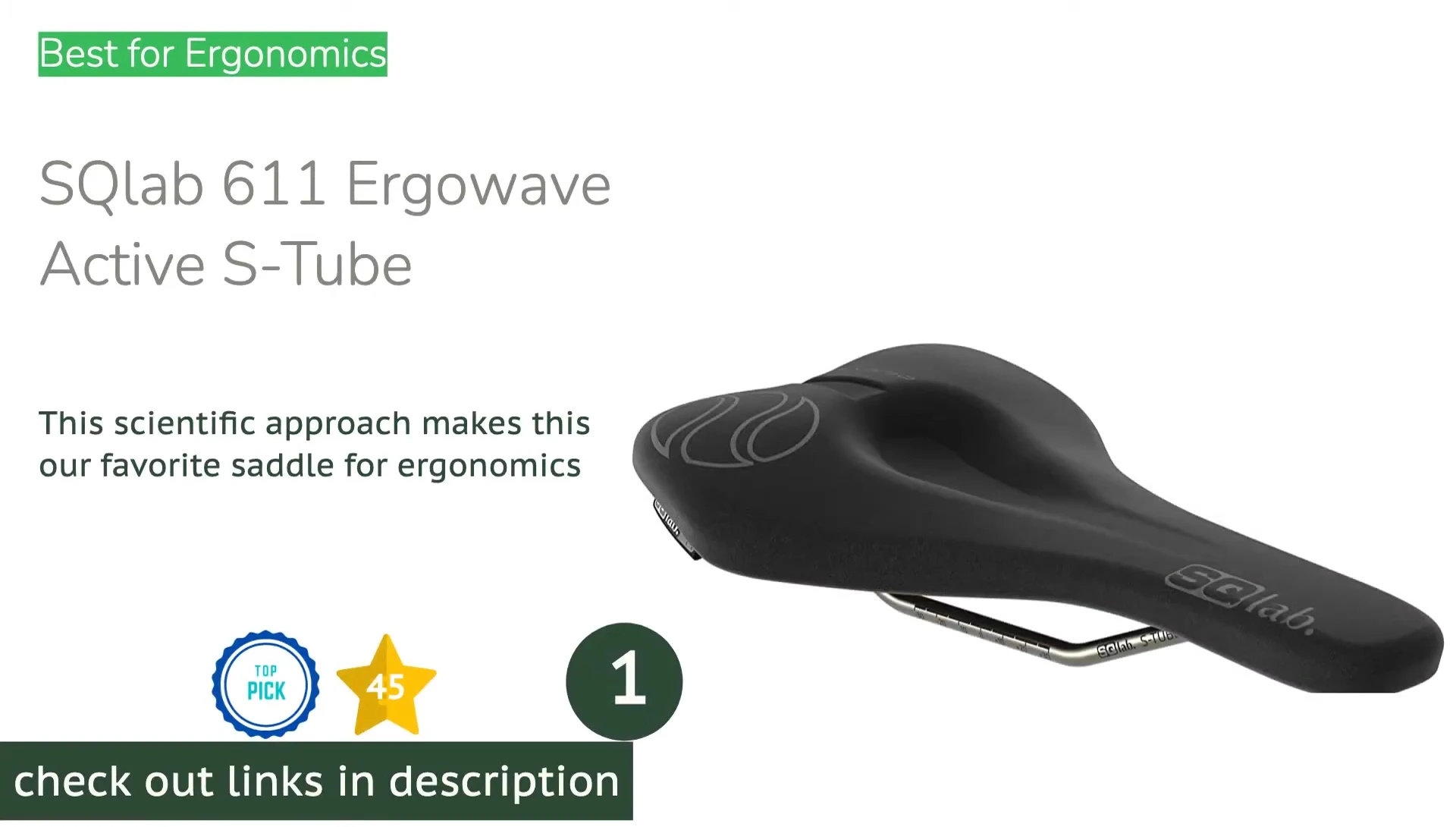 Close-up of the Selle SMP 611 Ergo Wave Active saddle