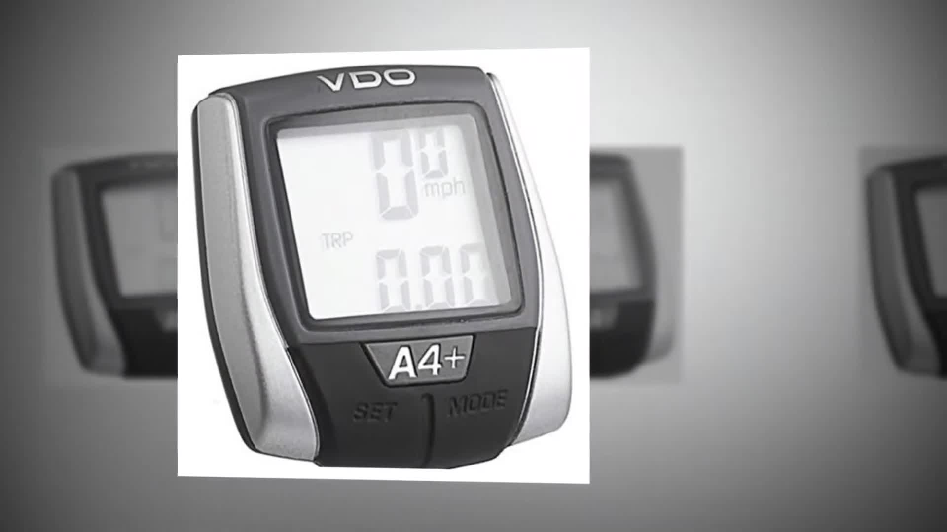 The VDO A4+ computer display showcasing speed and mileage data
