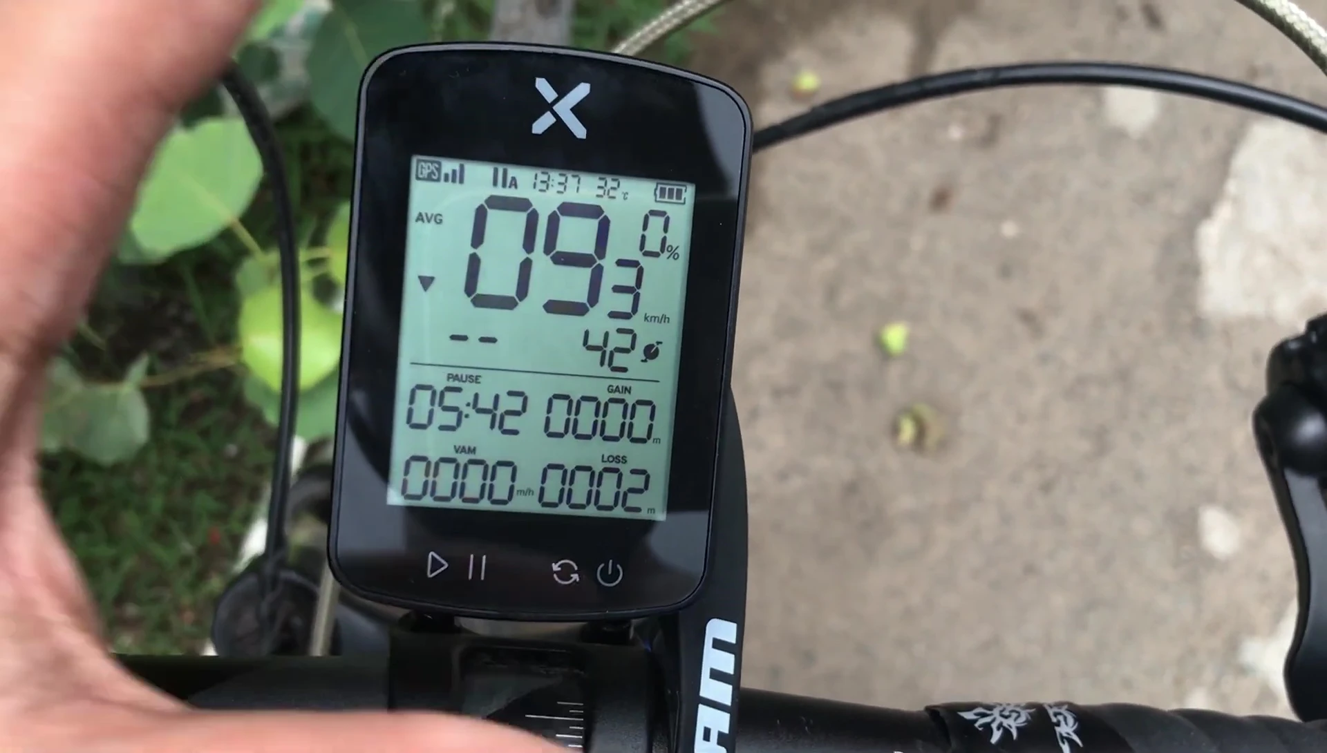 The average speed page