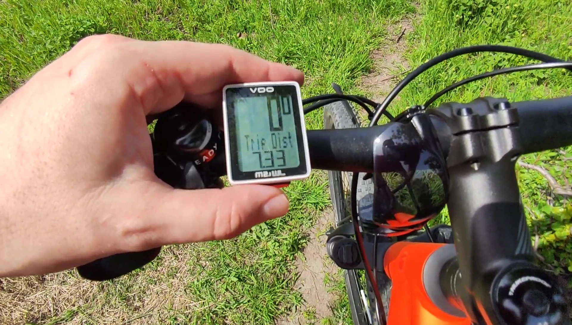 Display showcasing trip distance