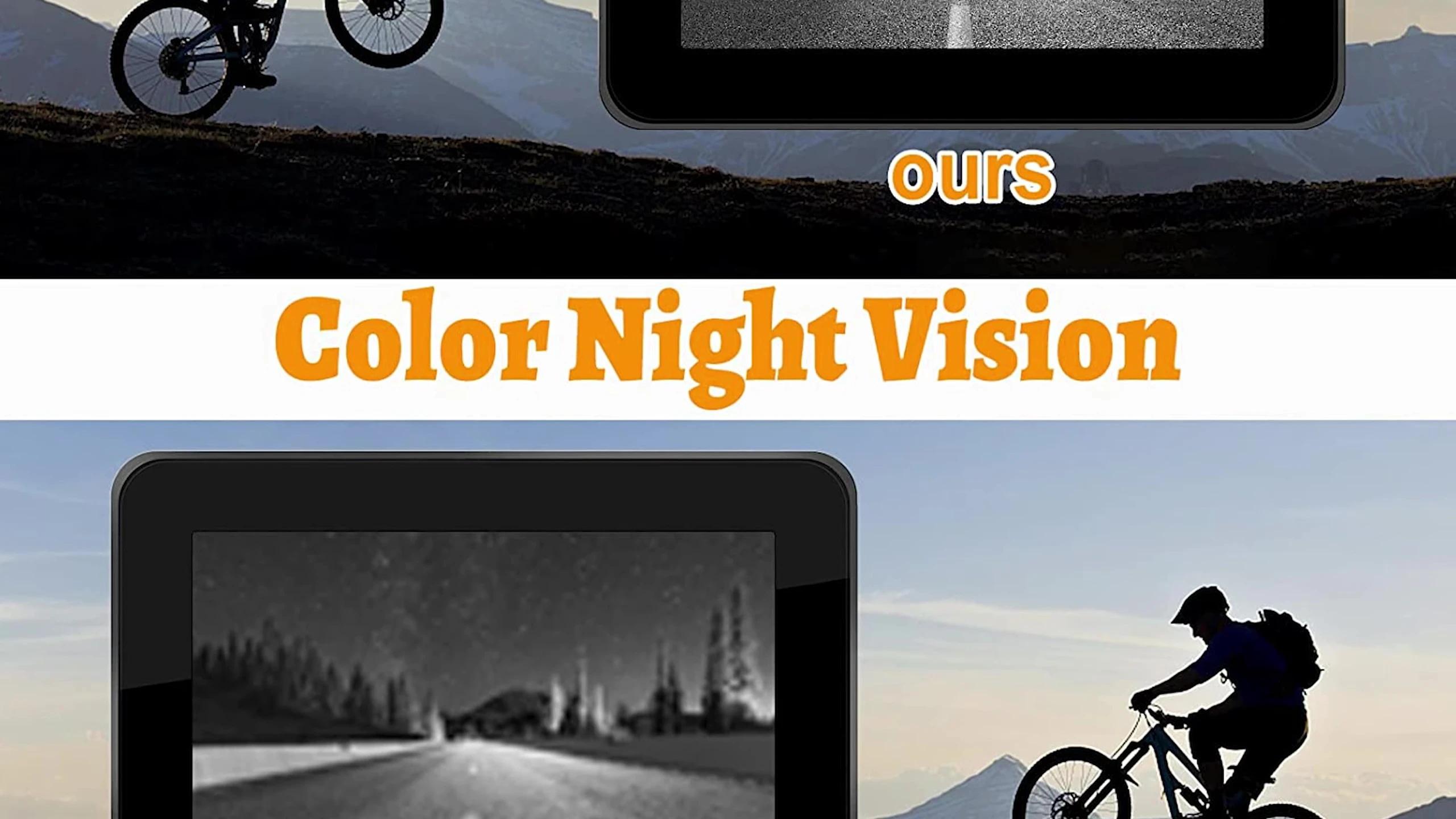 Forsome 1080p Bike Mirror Camera night vision mode