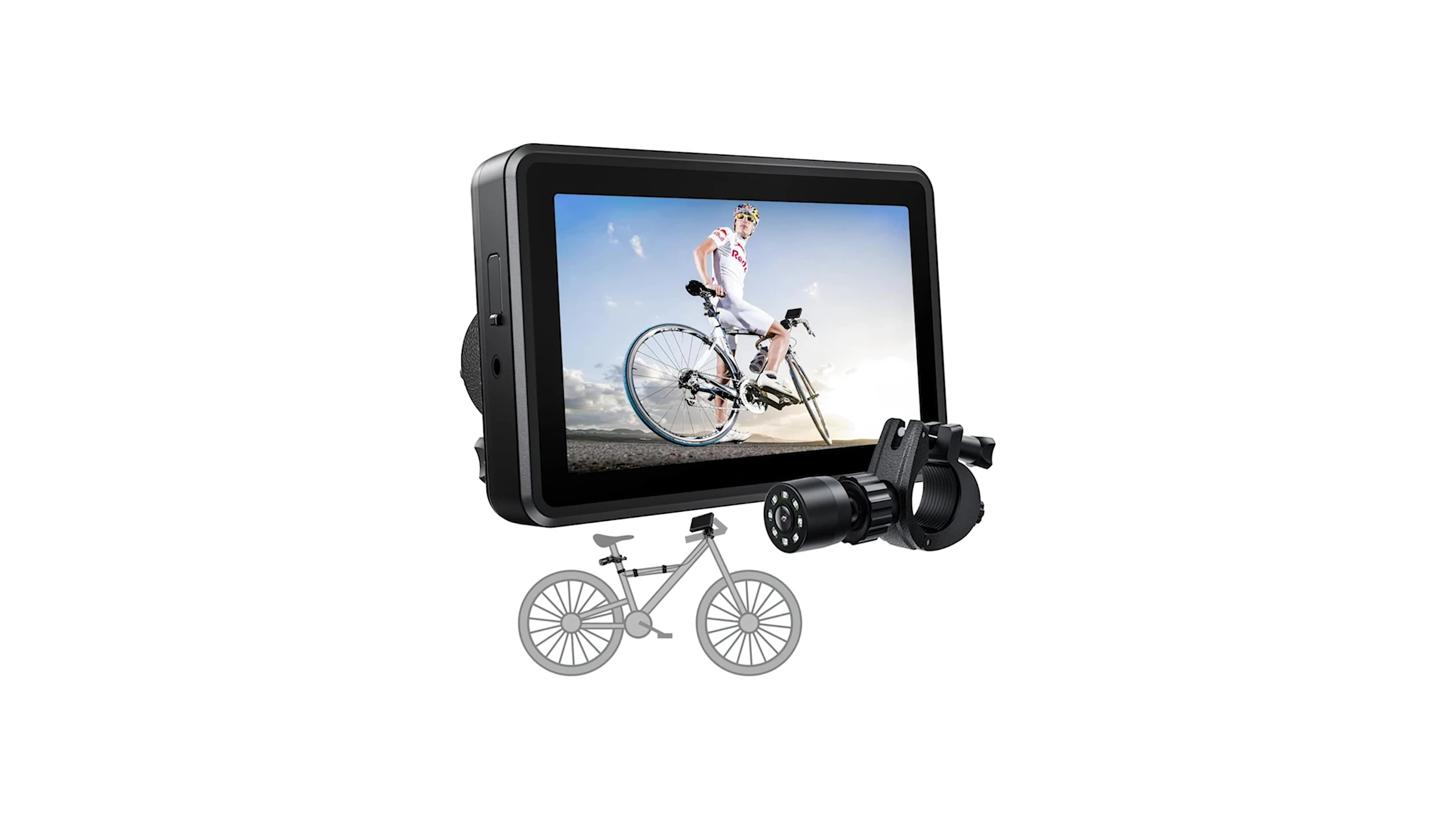 PhiPsych Handlebar Bike Mirror Camera visual angle