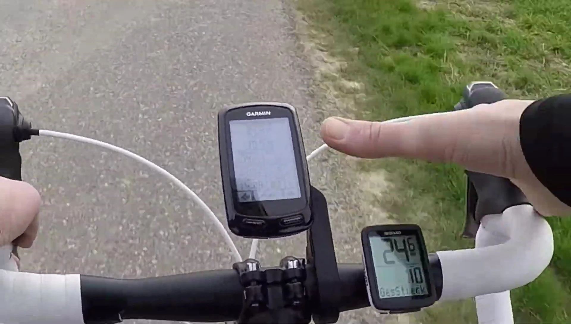 Distance comparison during the test ride